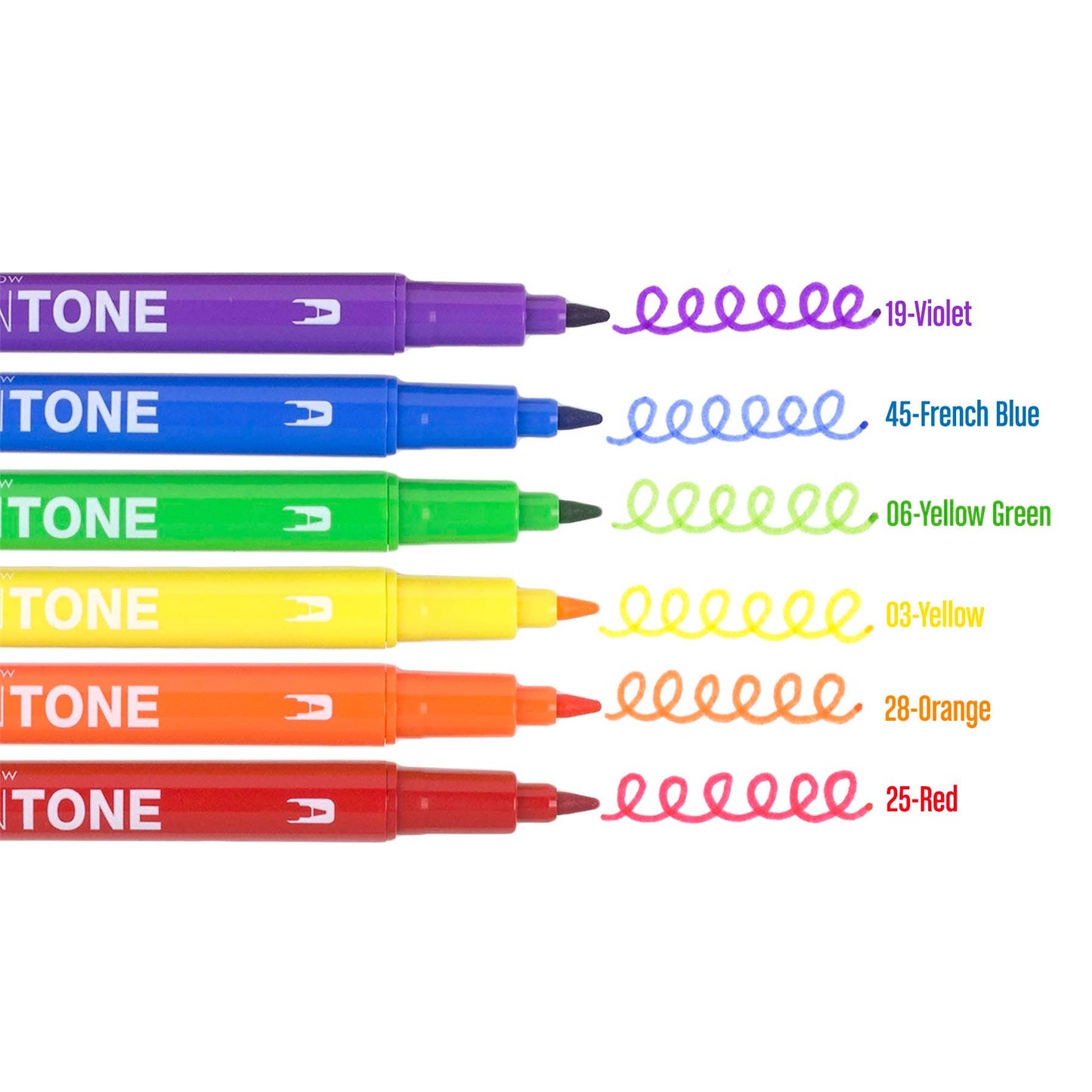 Tombow - TwinTone Marker Set, 6-Pack Rainbow