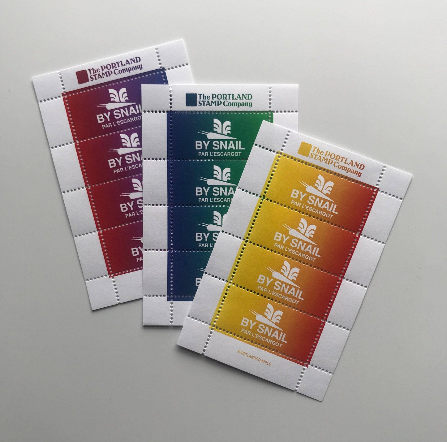 The Portland Stamp Company - By Snail Lick & Stick Stamps - 3-pack (gradients)