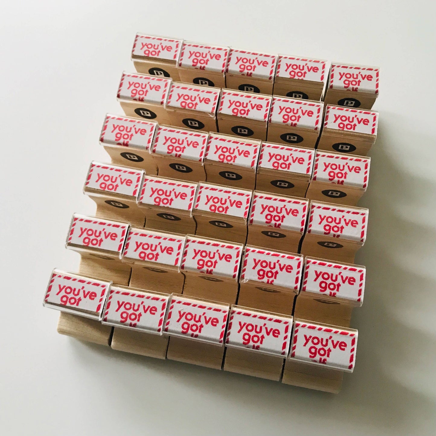 The Portland Stamp Company - You've Got Elf Mail Christmas Wooden Handle Rubber Stamp