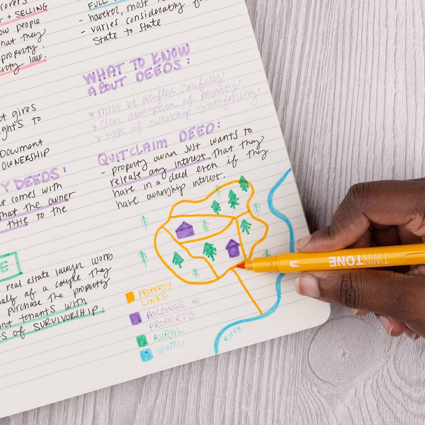 Tombow - TwinTone Marker Set, 6-Pack Pastel