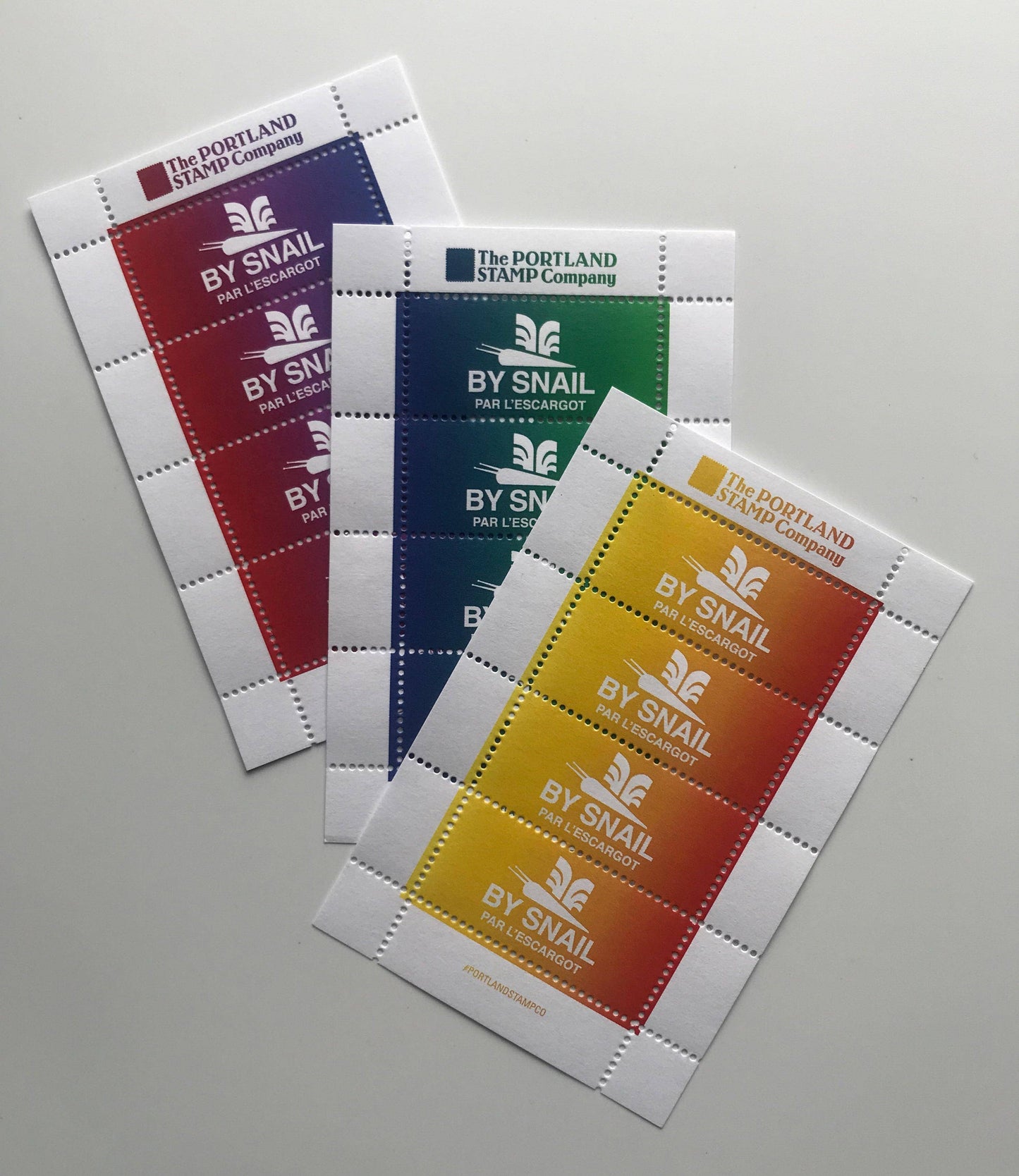 The Portland Stamp Company - By Snail Lick & Stick Stamps - 3-pack (gradients)