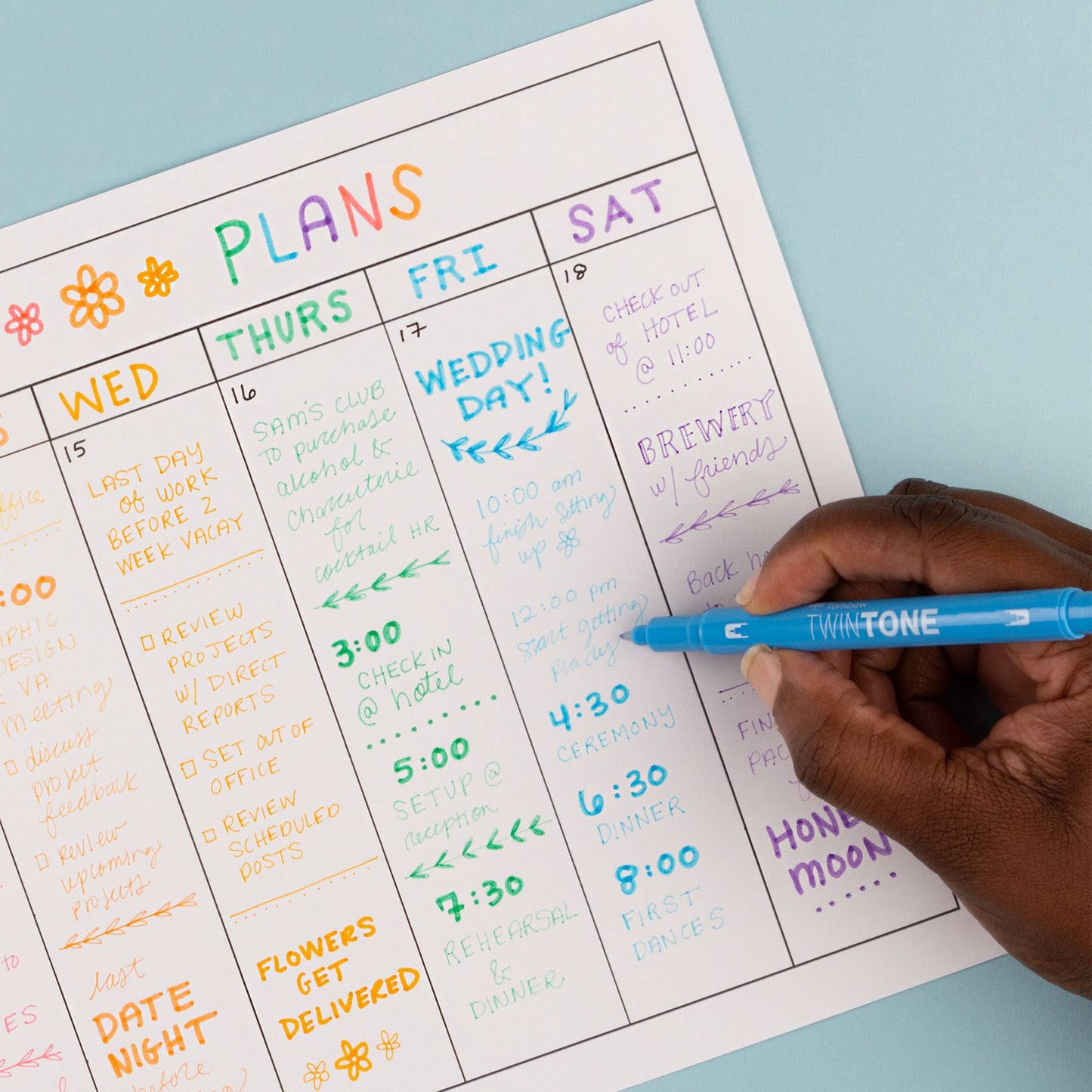 Tombow - TwinTone Marker Set, 6-Pack Pastel