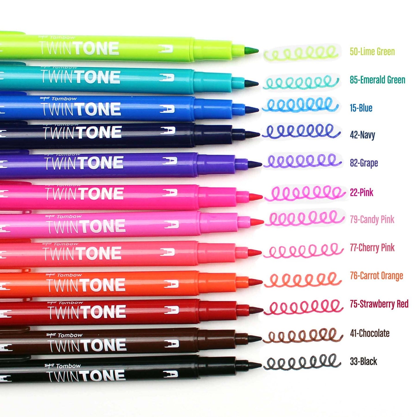 Tombow - TwinTone Marker Set: Bright - 12-Pack
