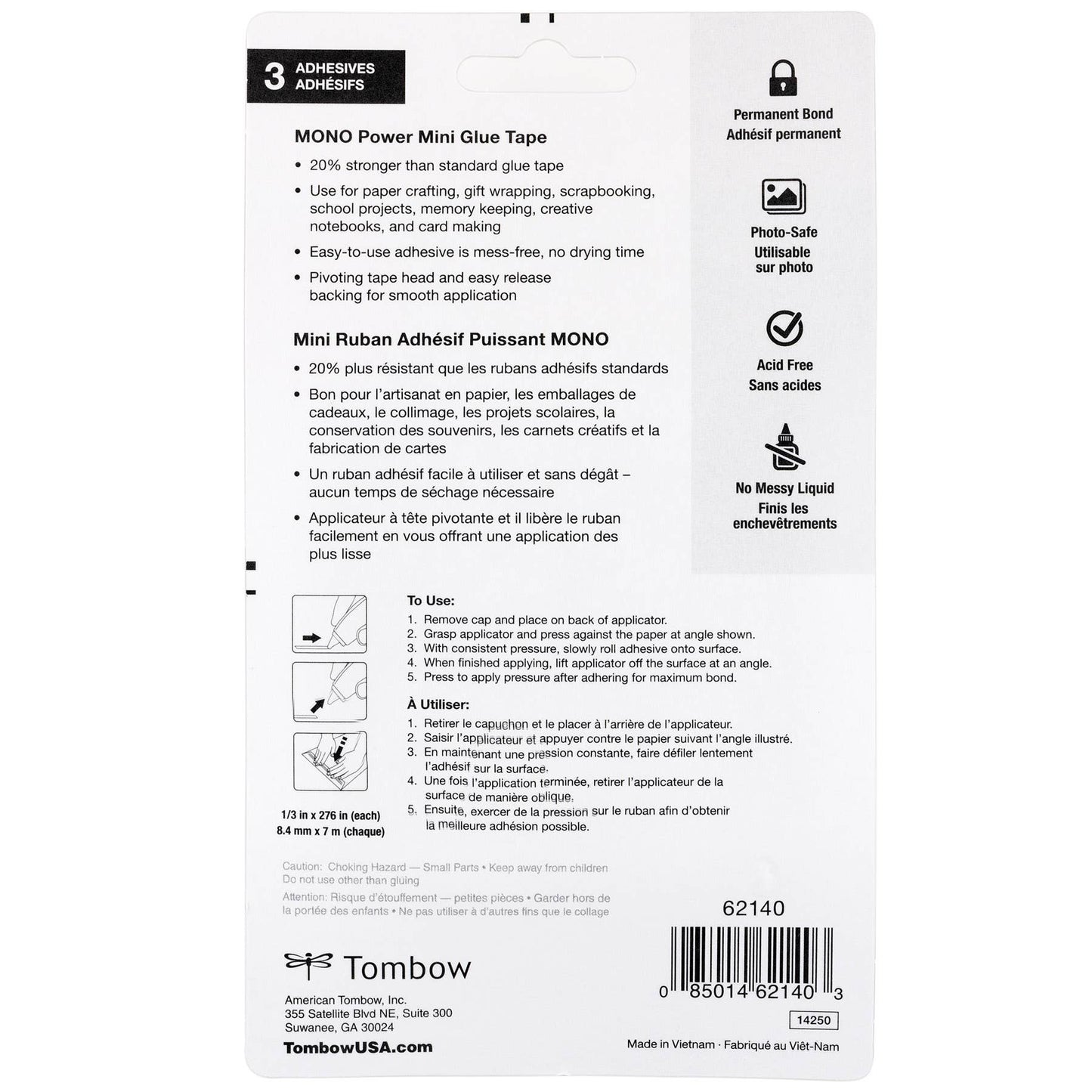 Tombow - Power Mini Glue Tapes - 3-Pack