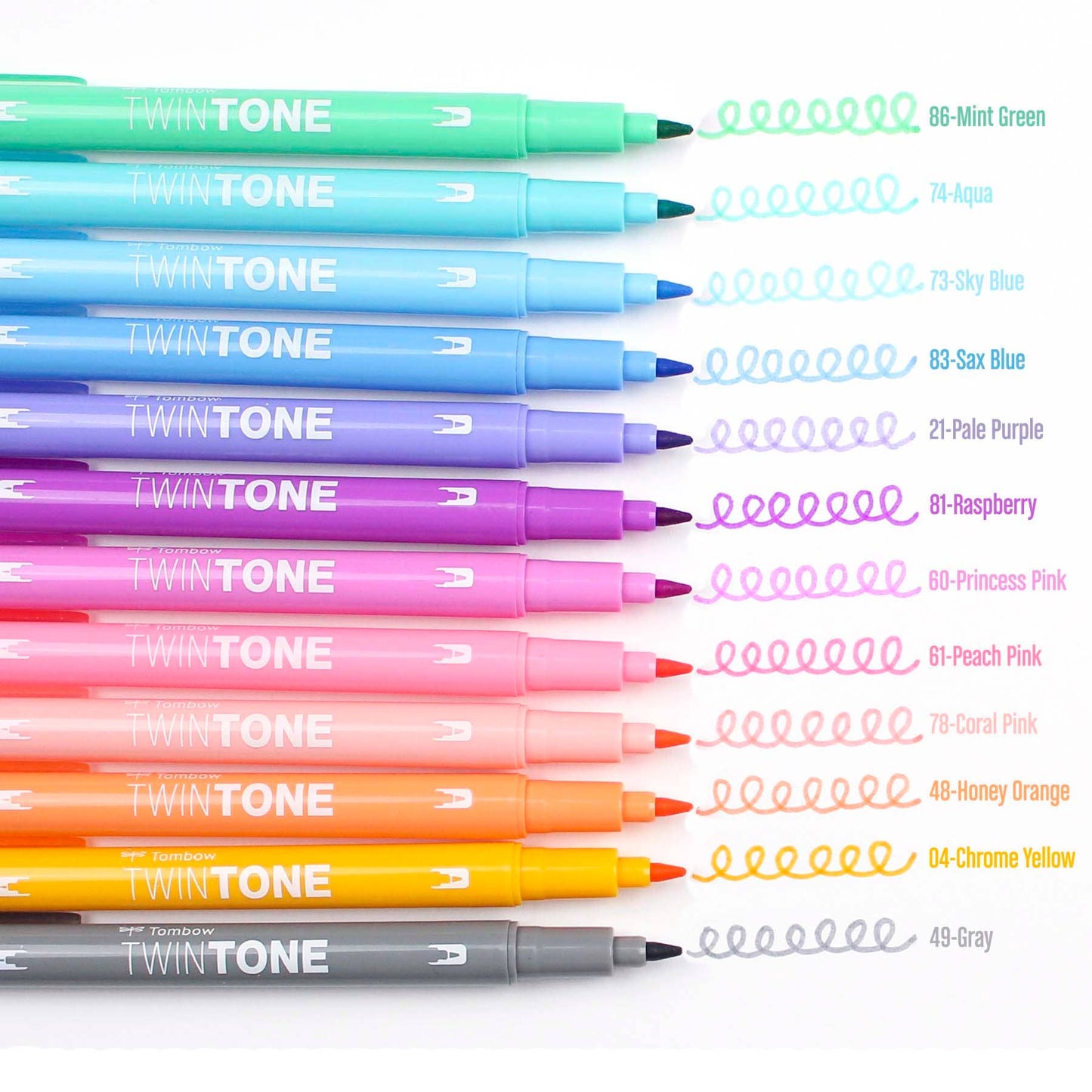 Tombow - TwinTone Marker Set: Pastel - 12-Pack