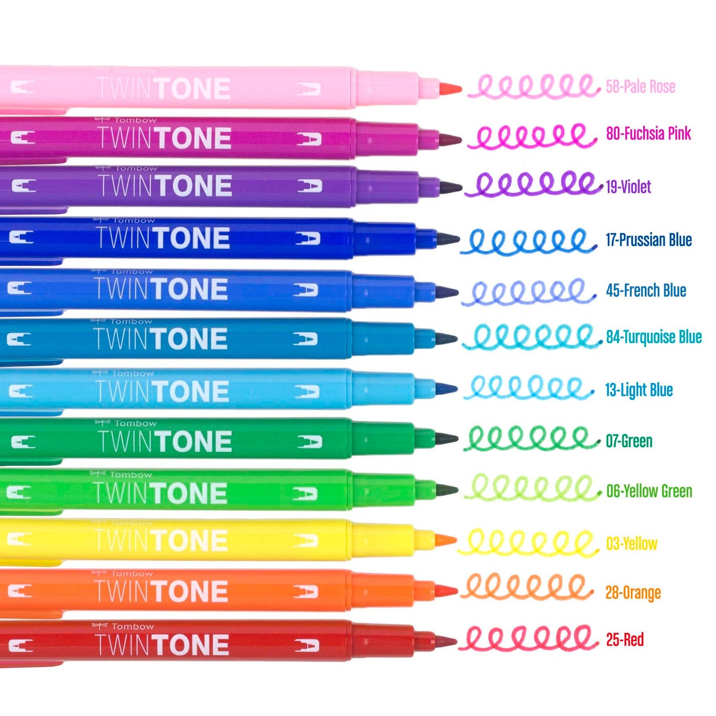 Tombow - TwinTone Marker Set: Rainbow - 12-Pack