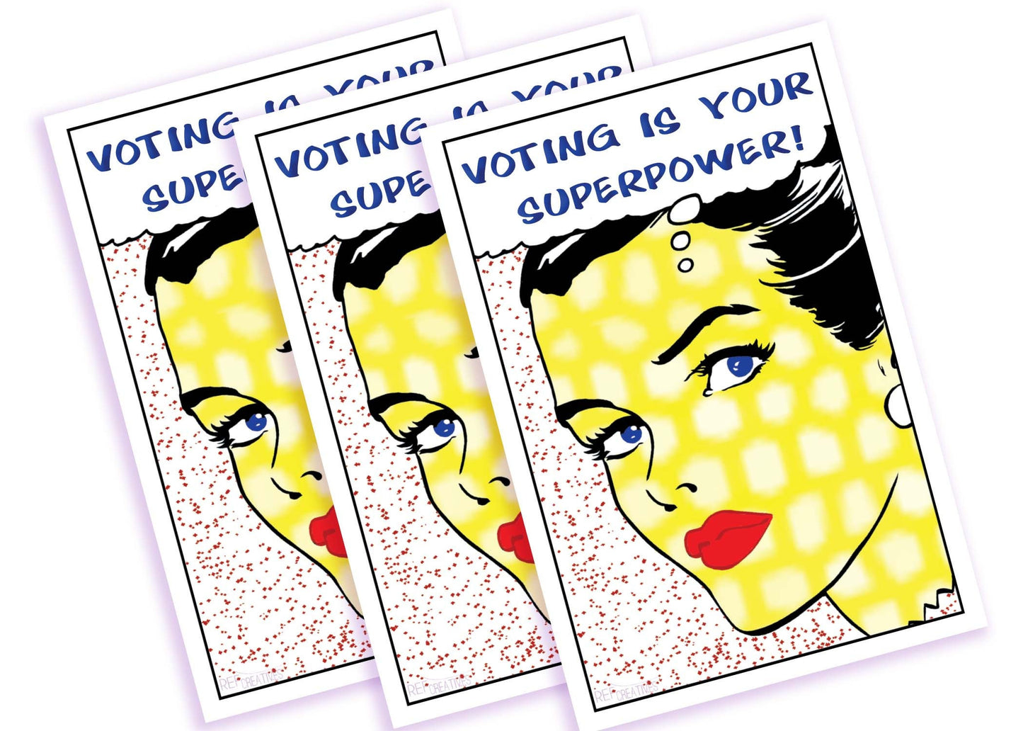 Pop Art Postcards to Voters "Voting Is Your Superpower" Vote Postcard