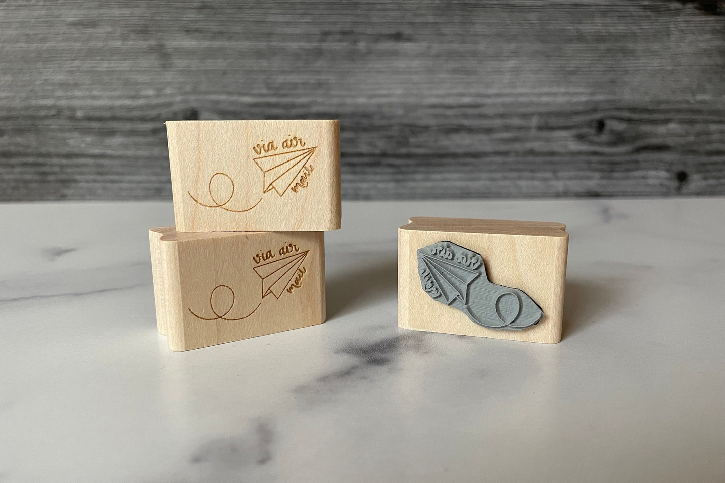 Via Air Mail Rubber Stamp
