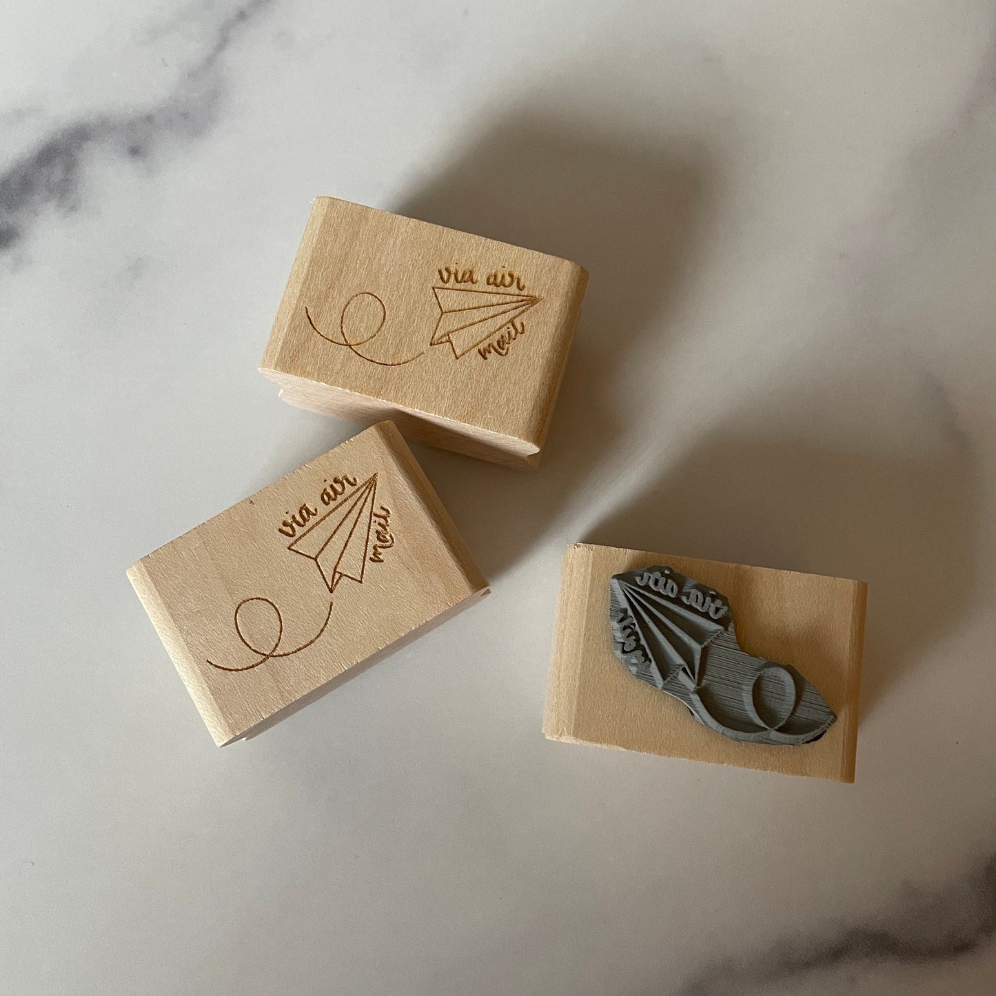 Via Air Mail Rubber Stamp