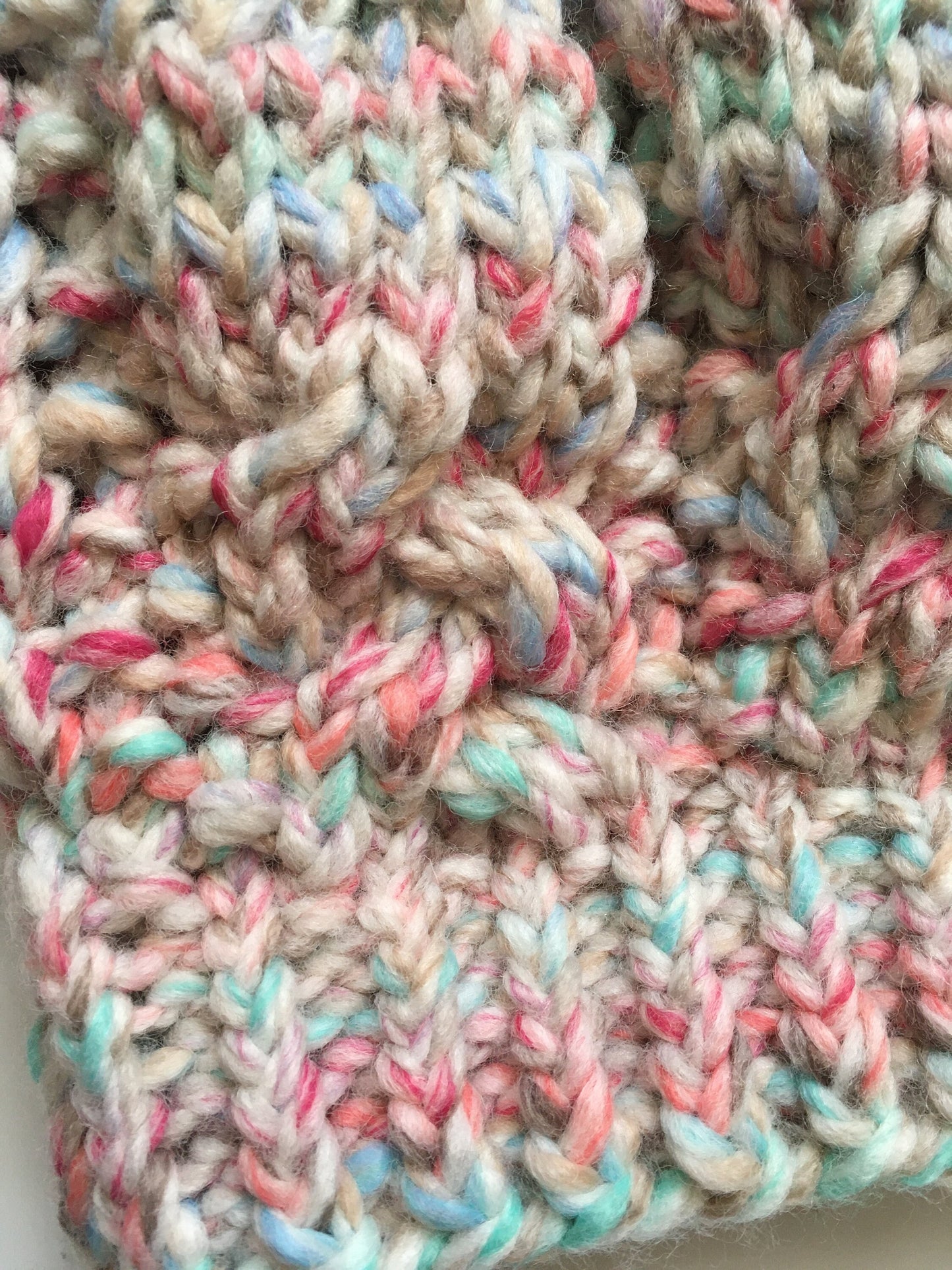 Cotton Candy Twist Hand Knit Hat