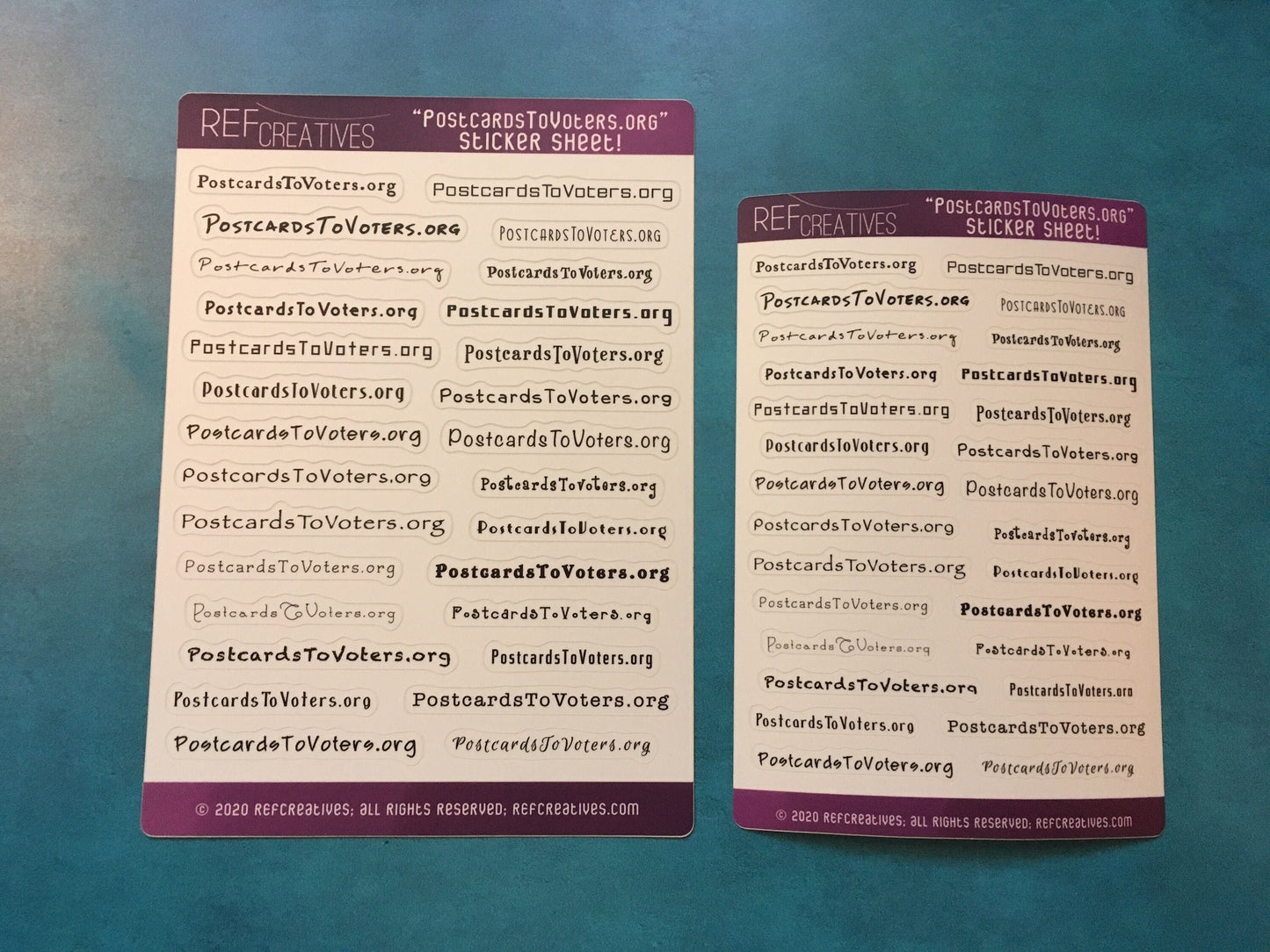 Postcards To Voters Sticker Sheet