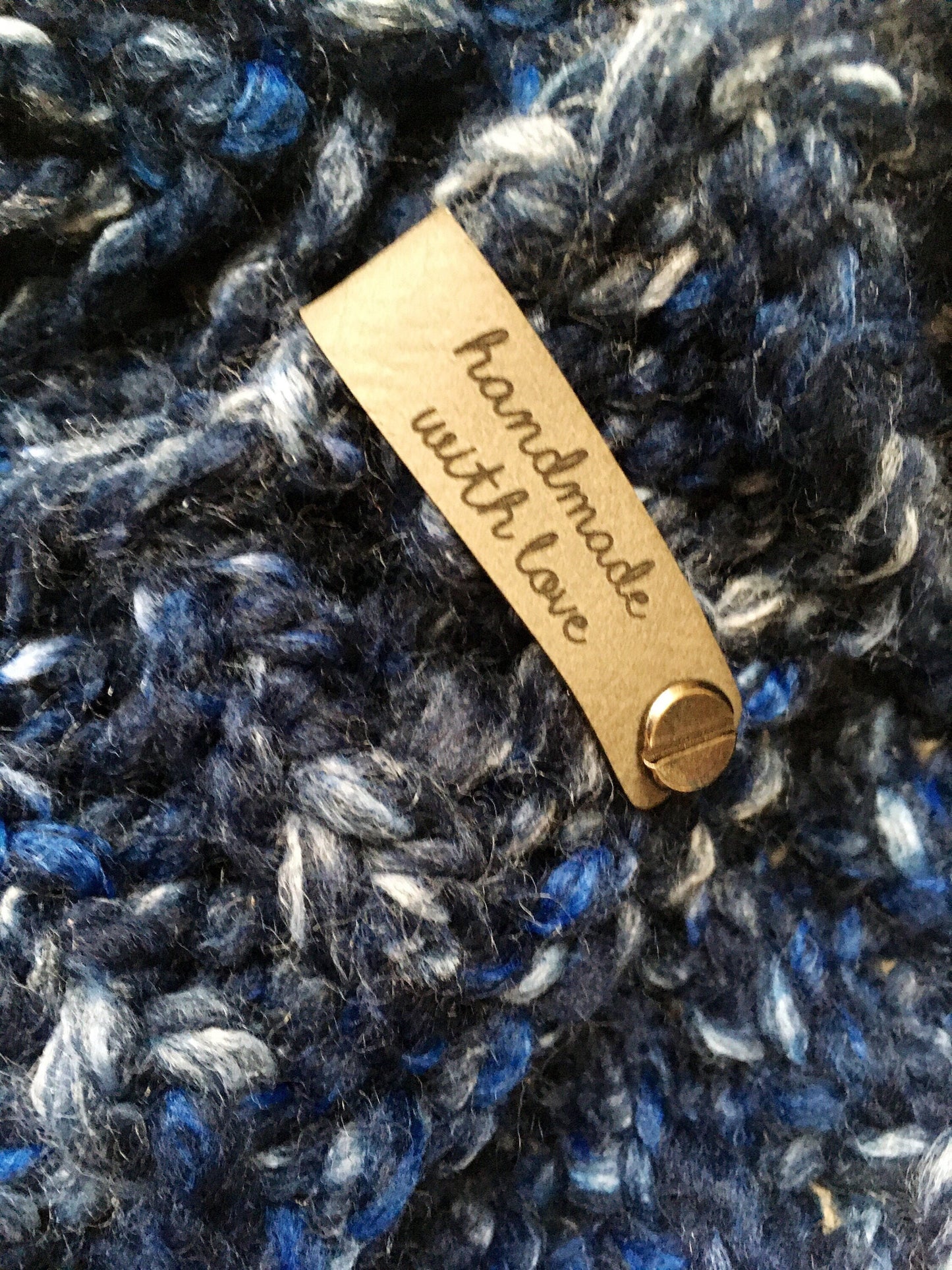 Blue Knit Hat - Blue Confetti Hand Knit Hat