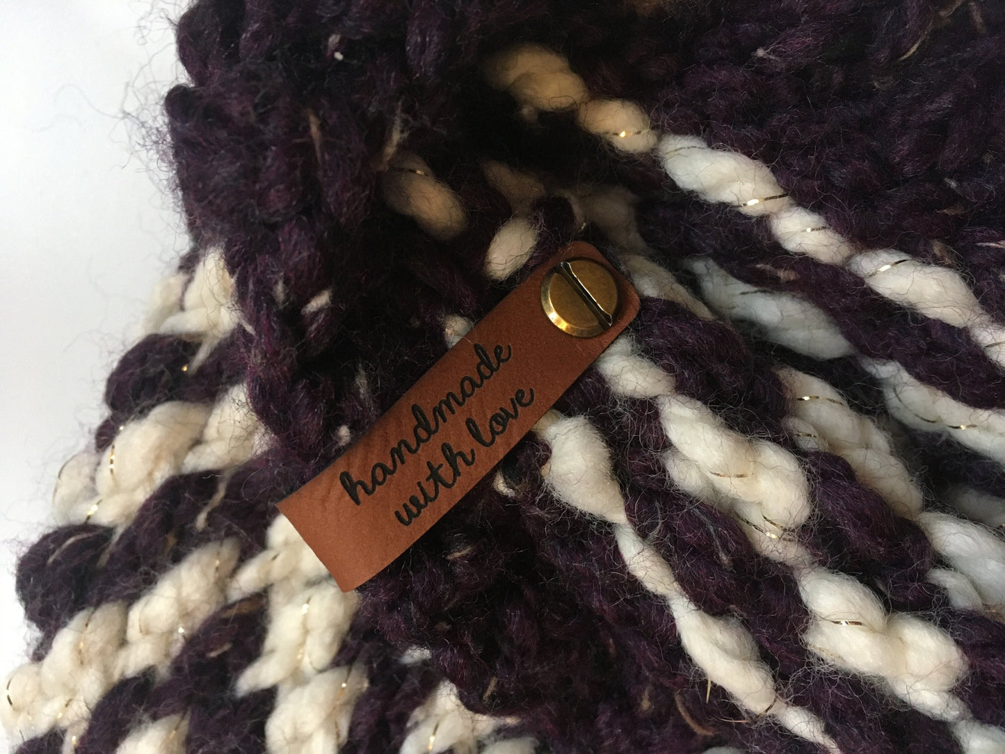 Chevron Knit Hat - Chevron Stripes Hand Knit Hat