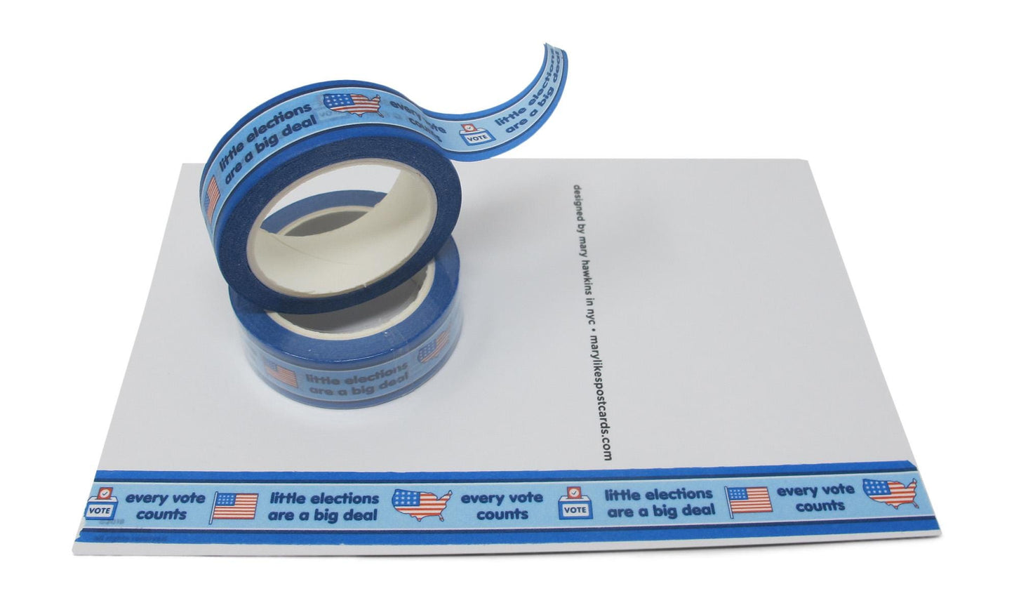 Mary Likes Postcards Just one washi tape roll, perfect for decorating Postcards to Voters or other get out the vote writing campaigns