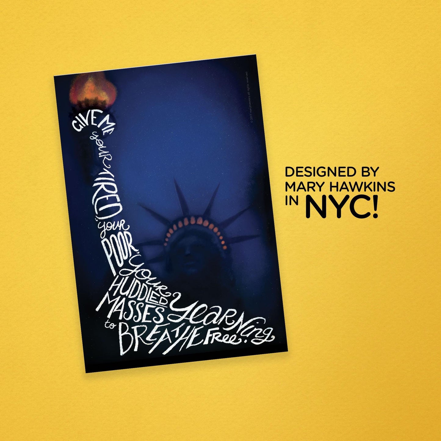 Mary Likes Postcards Lady Liberty postcards, set of 100. Perfect for writing to your reps or get out the vote with postcards to voters.