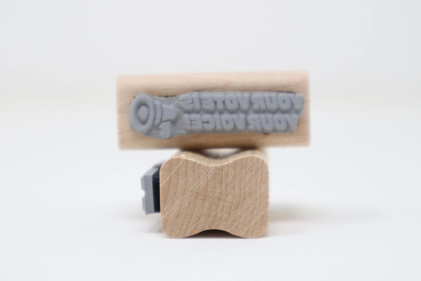 Mary Likes Postcards Your Vote Is Your Voice rubber stamp for your Postcards to Voters & other get out the vote campaigns!