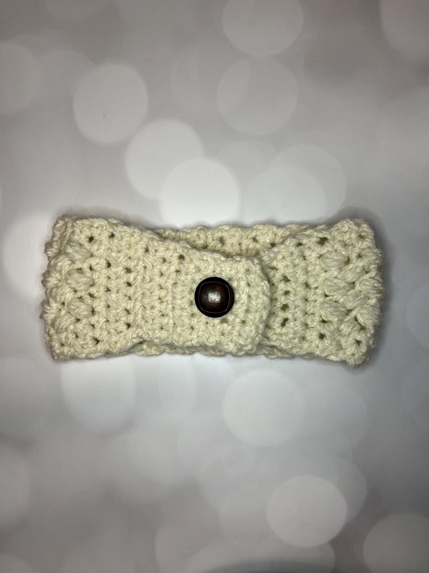 Cream Hand Crocheted Ear Warmer