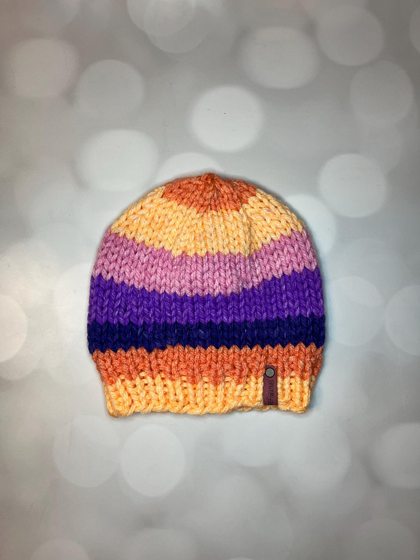 Striped Hand Knit Hat