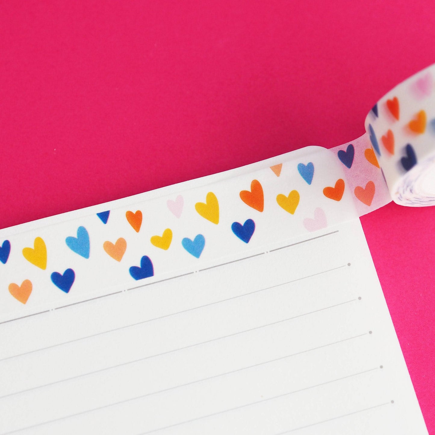 Retro Hearts Colourful Washi Tape