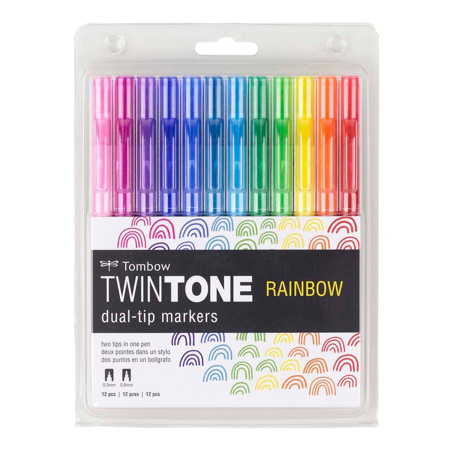 Tombow - TwinTone Marker Set: Rainbow - 12-Pack
