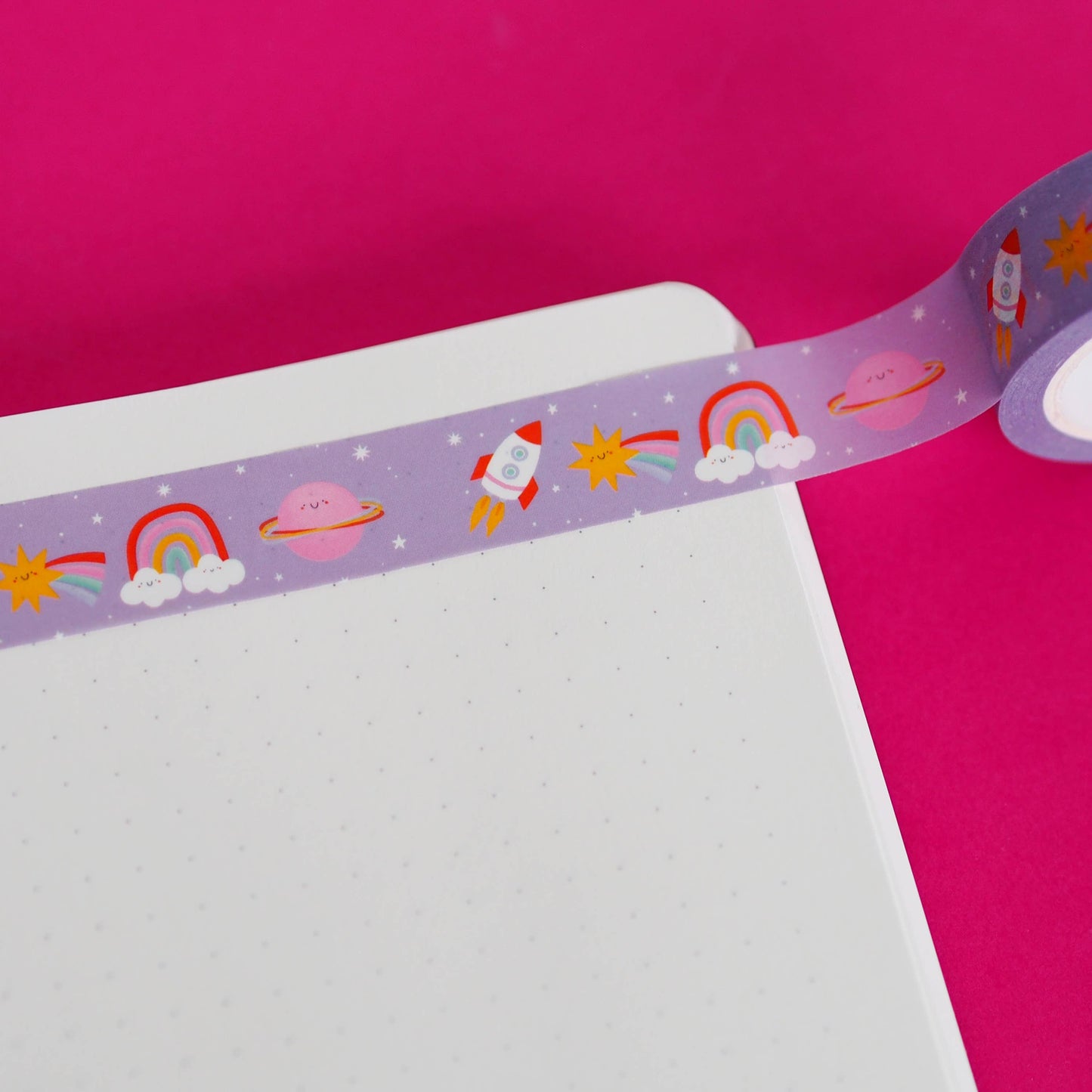 Lilac Purple Cosmic Space Washi Tape