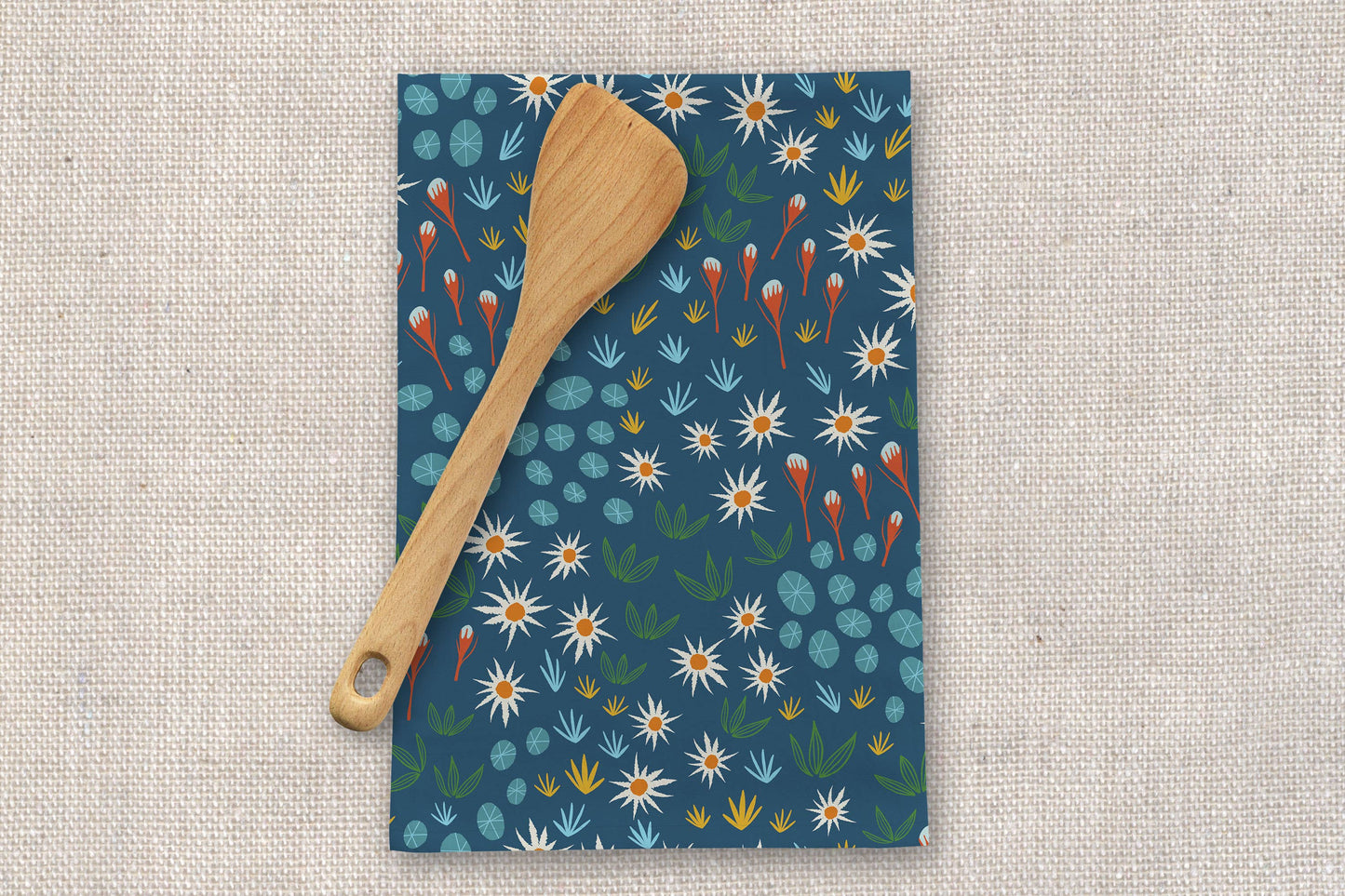 Midnight Garden Tea Towel