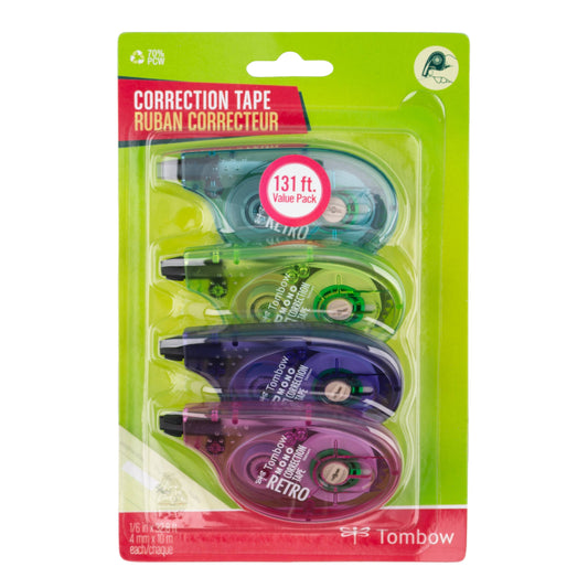 Tombow - MONO Correction Tape Retro, 4-Pack