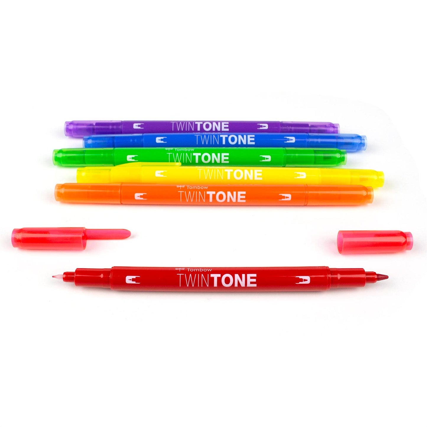 Tombow - TwinTone Marker Set, 6-Pack Rainbow