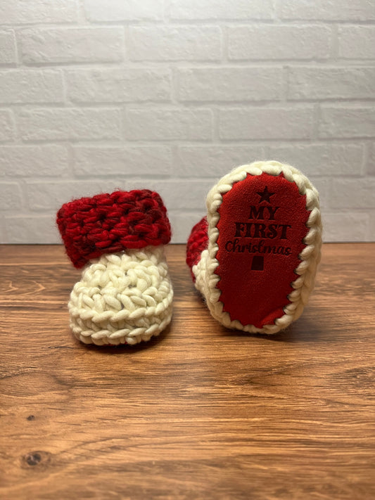 Listing for Zaida - “My First Christmas” Baby Booties - 3-6 months