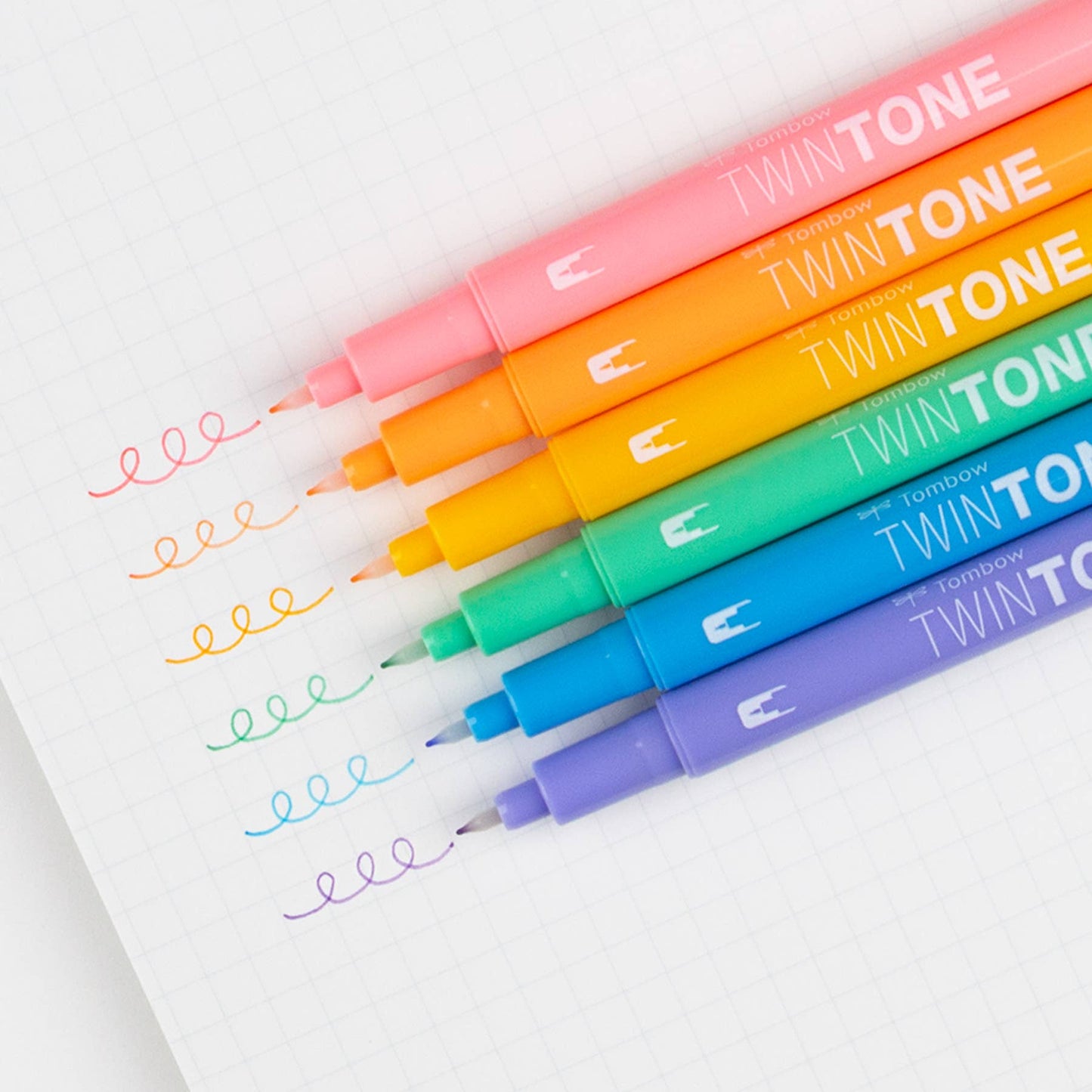 Tombow - TwinTone Marker Set, 6-Pack Pastel