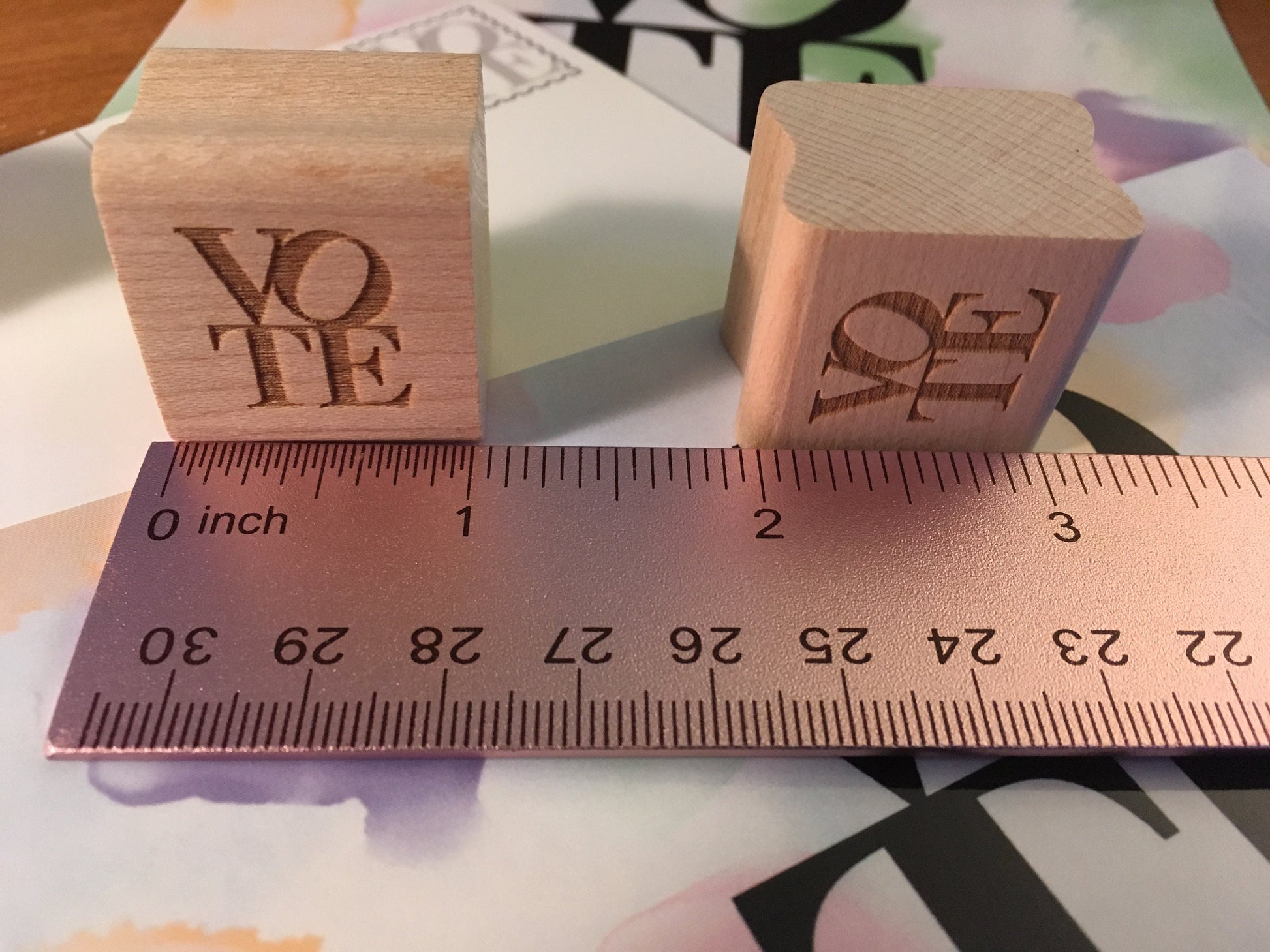 VOTE Rubber Stamp for Postcards To Voters and GOTV initiatives