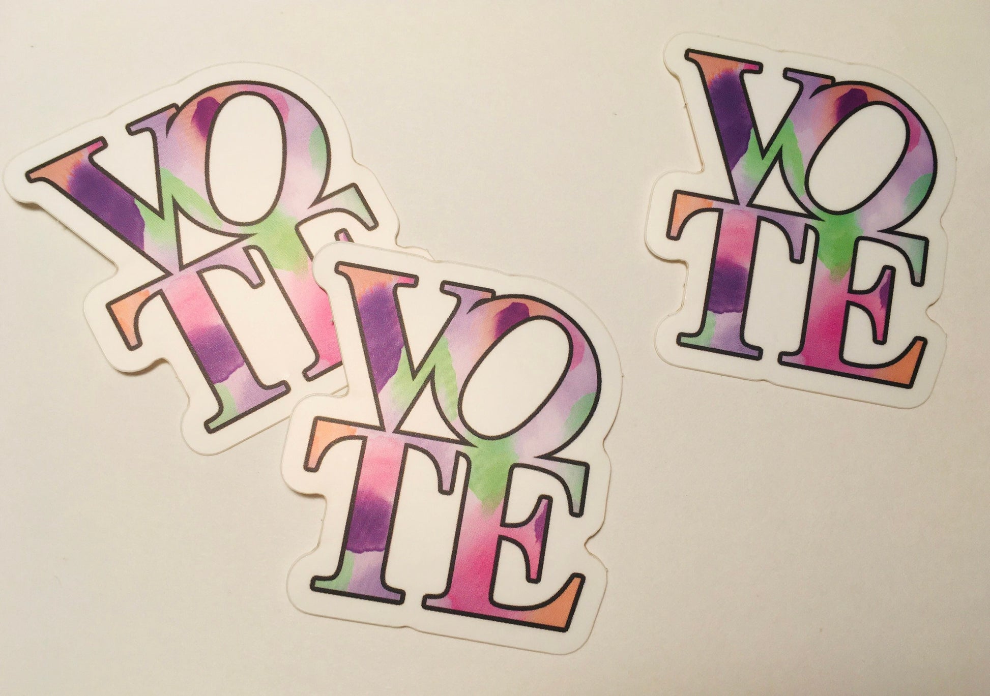 2” VOTE Sticker - watercolor design