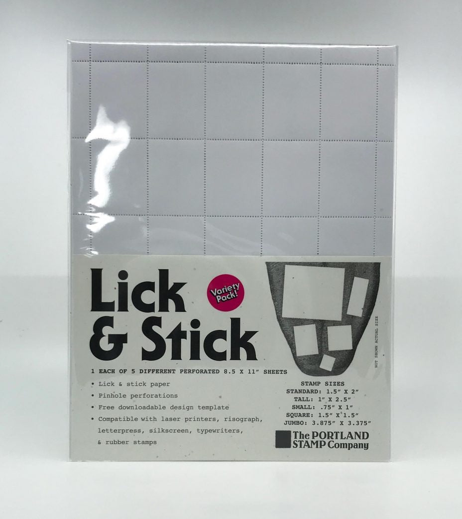 The Portland Stamp Company - Lick & Stick Variety (5 Pack) - Make-Your-Own Poster Stamps