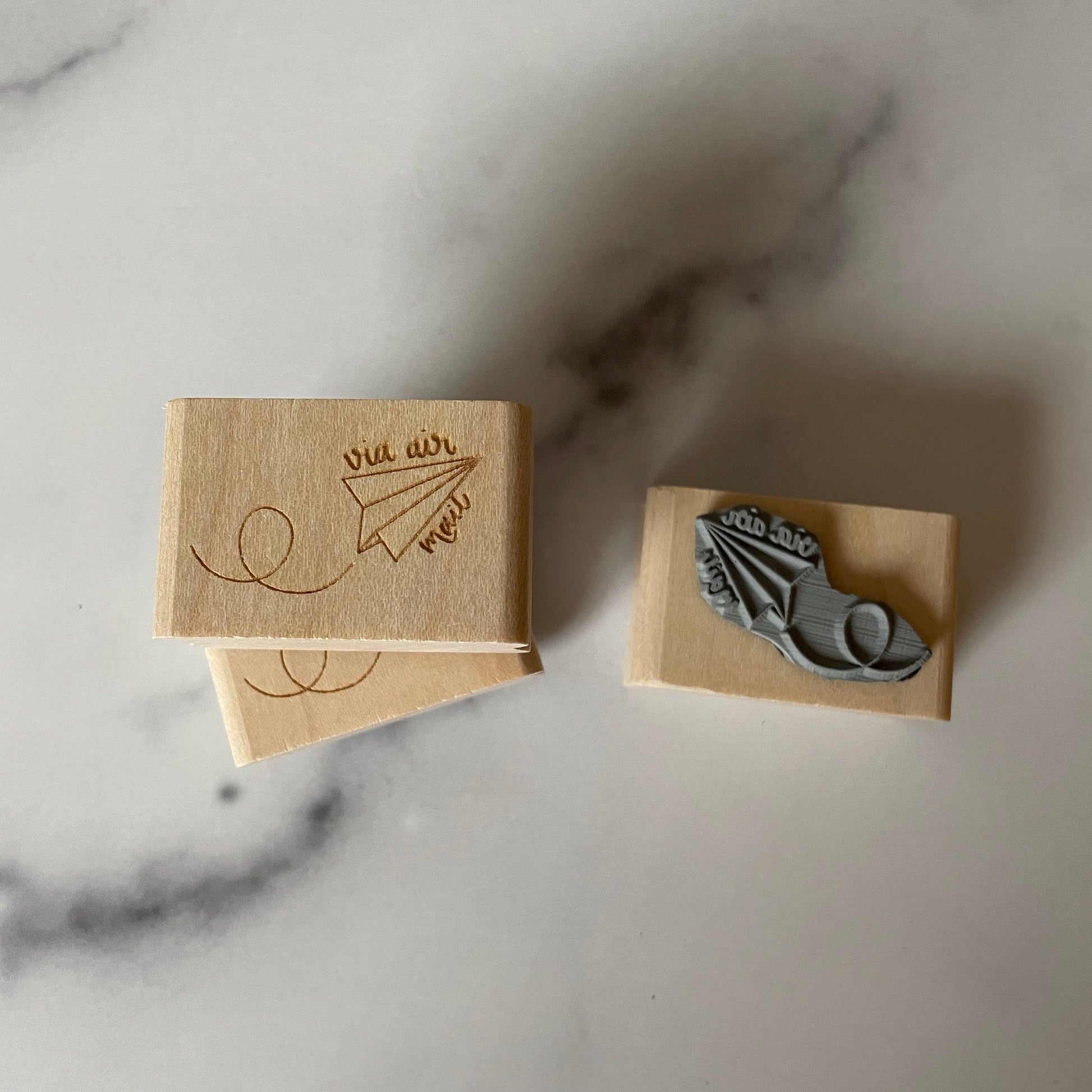 Via Air Mail Rubber Stamp