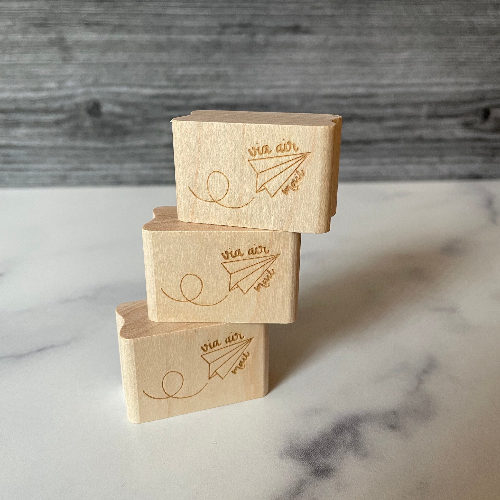 Via Air Mail Rubber Stamp