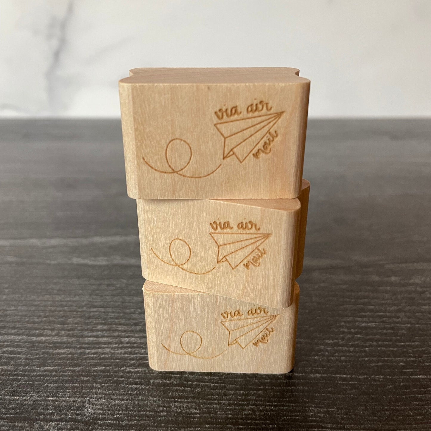 Via Air Mail Rubber Stamp