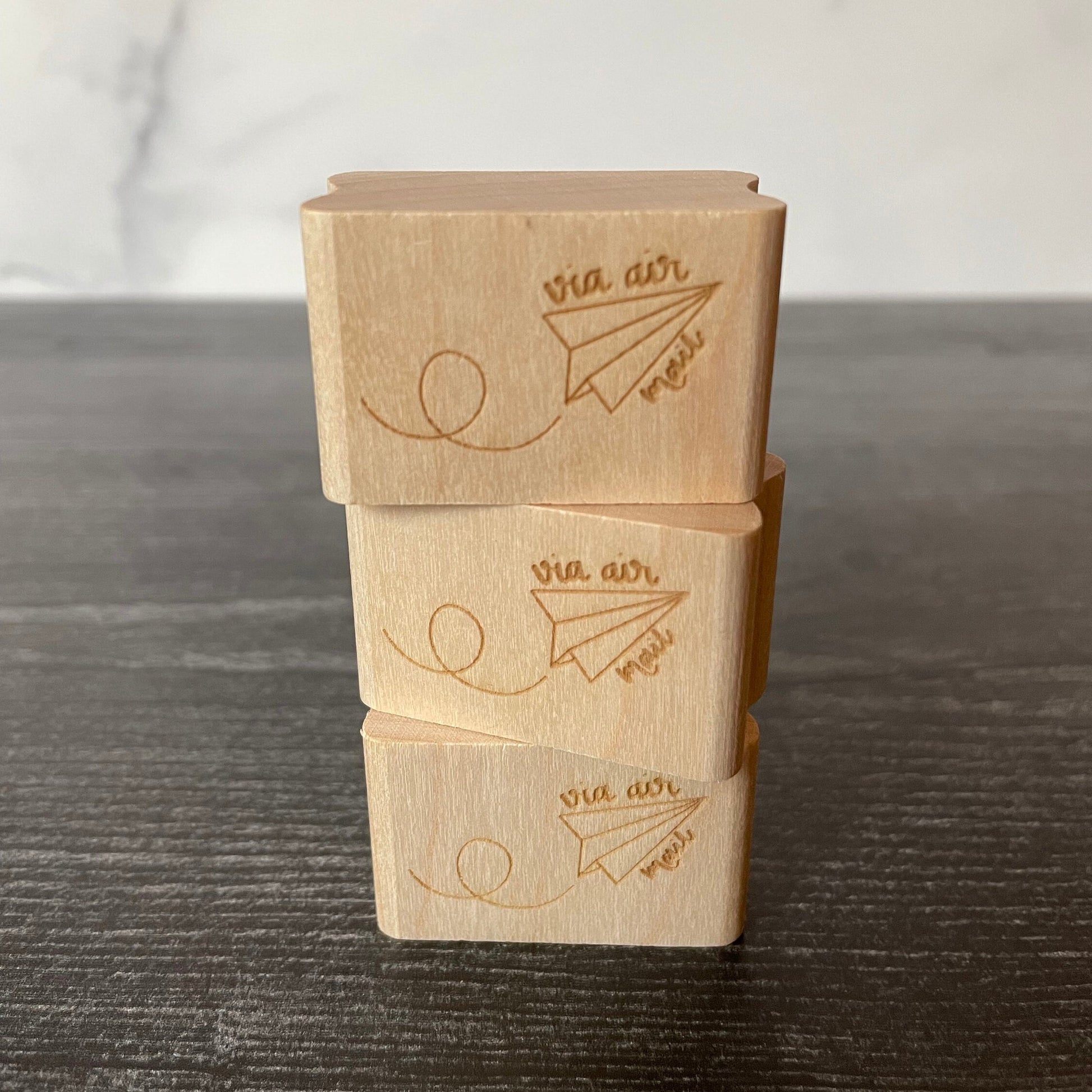 Via Air Mail Rubber Stamp