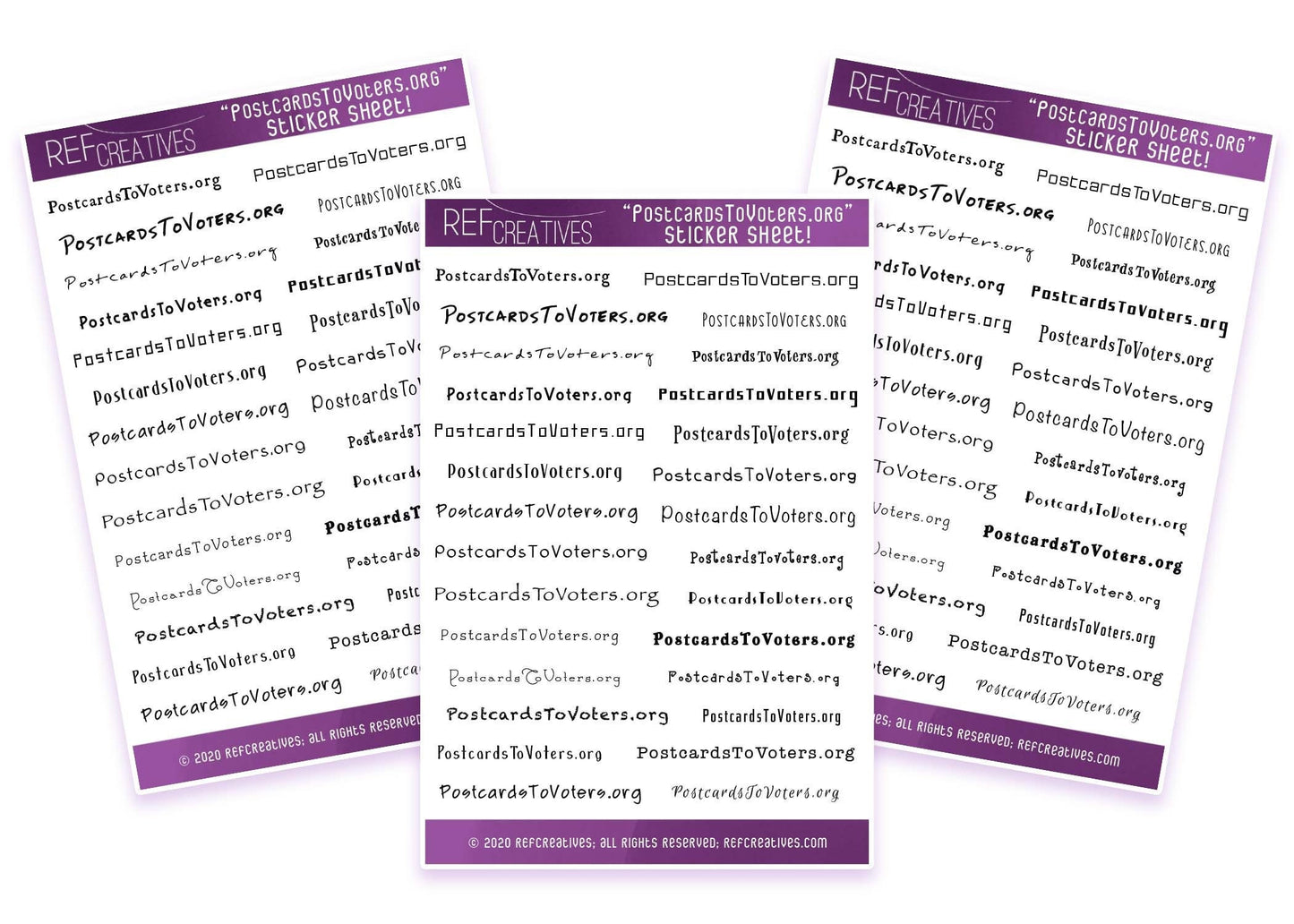 Postcards To Voters Sticker Sheet