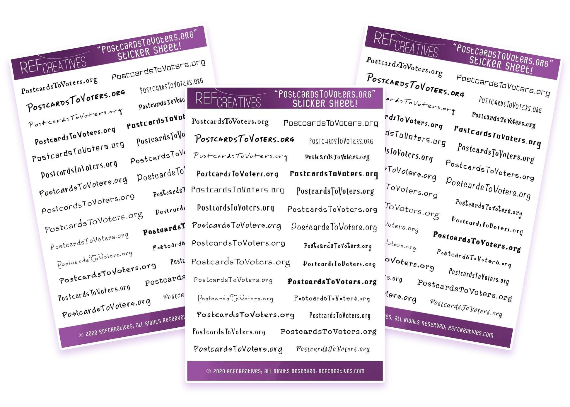 Postcards To Voters Sticker Sheet