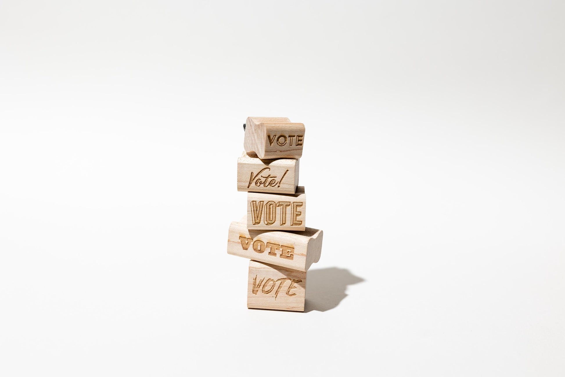 Mary Likes Postcards Tiny "Vote" rubber stamps! Perfect for Postcards to Voters and other get out the vote campaigns.