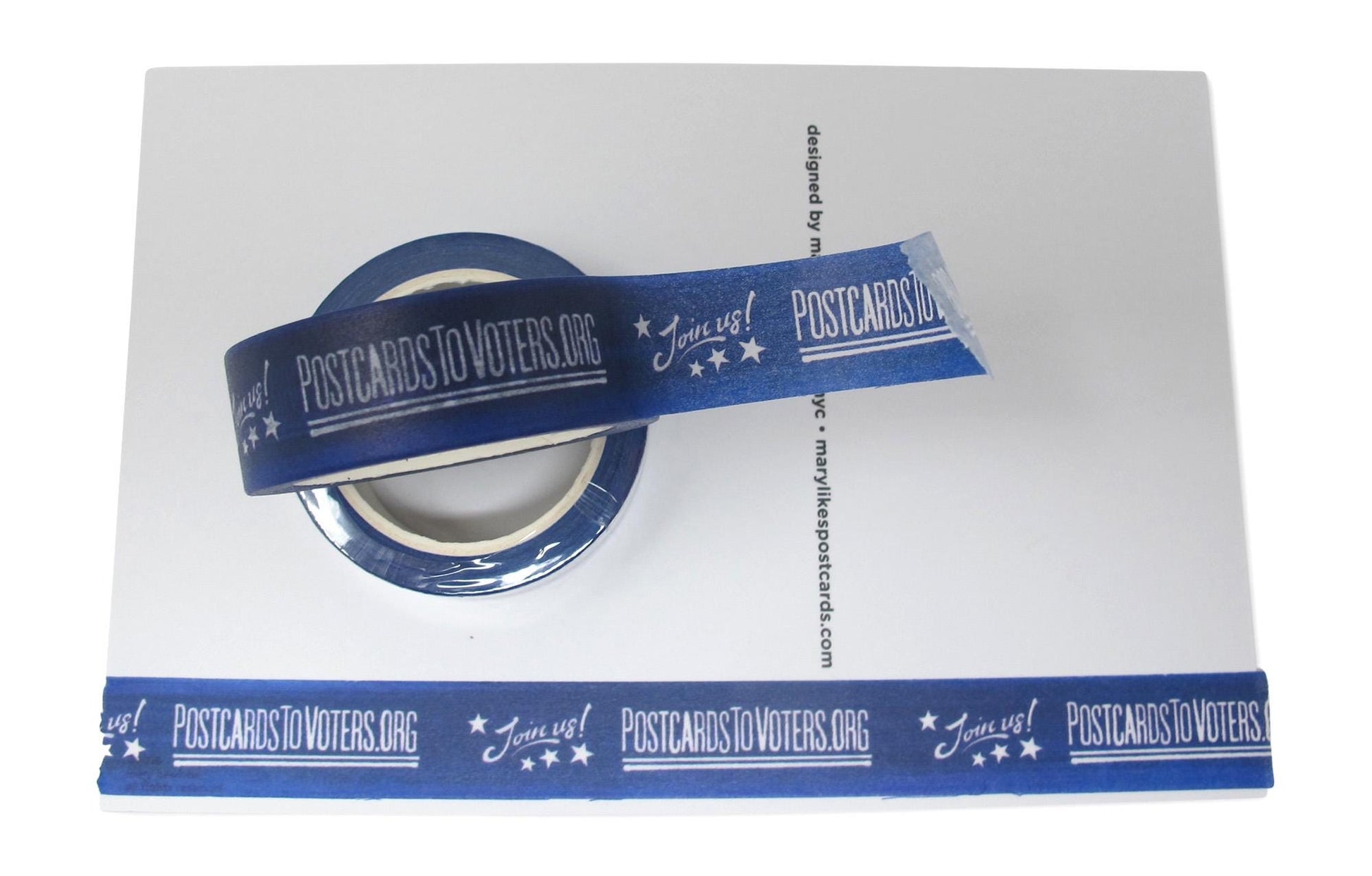 Mary Likes Postcards Just one washi tape roll, perfect for decorating Postcards to Voters or other get out the vote writing campaigns