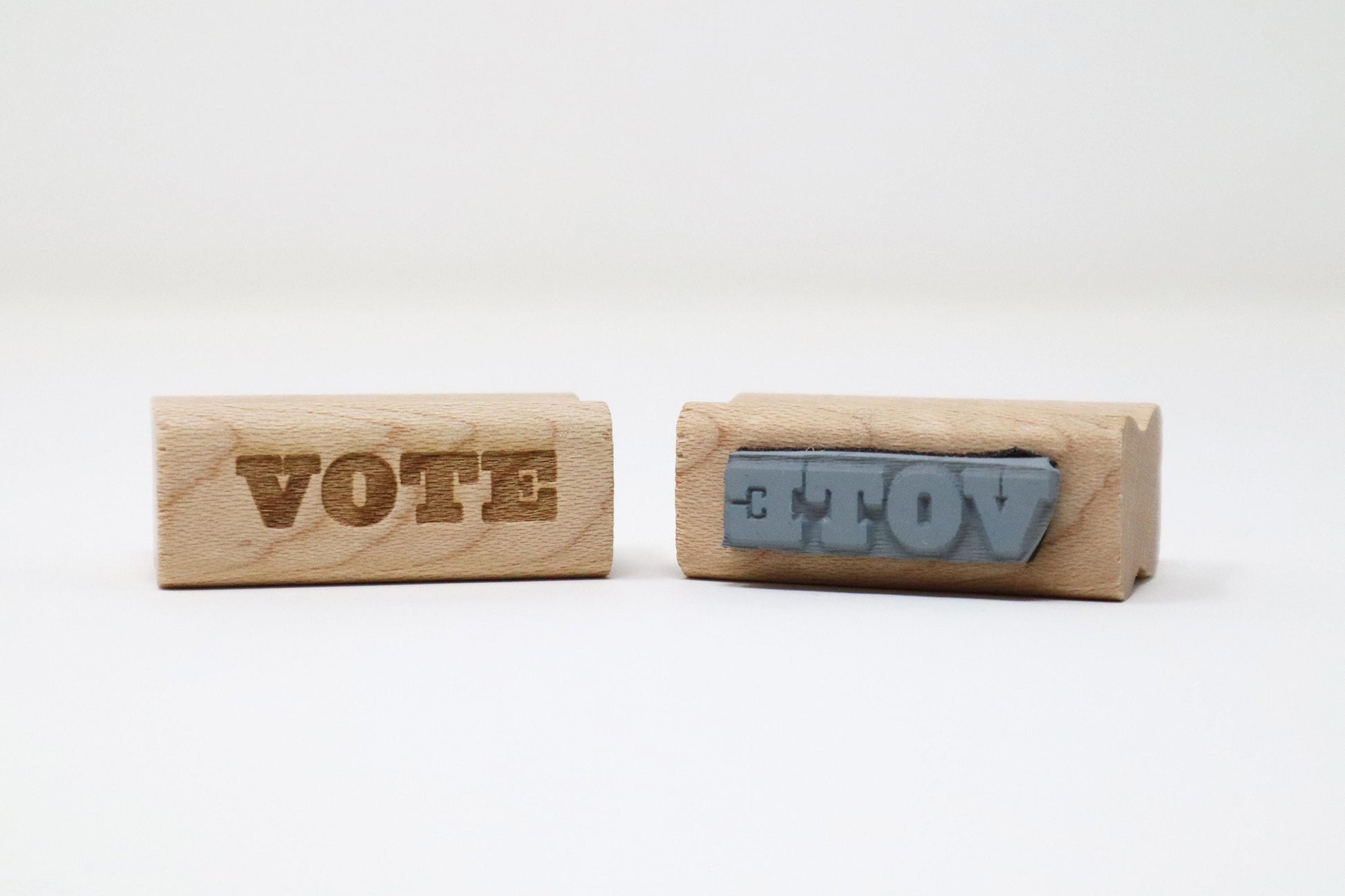 Mary Likes Postcards Tiny "Vote" rubber stamps! Perfect for Postcards to Voters and other get out the vote campaigns.