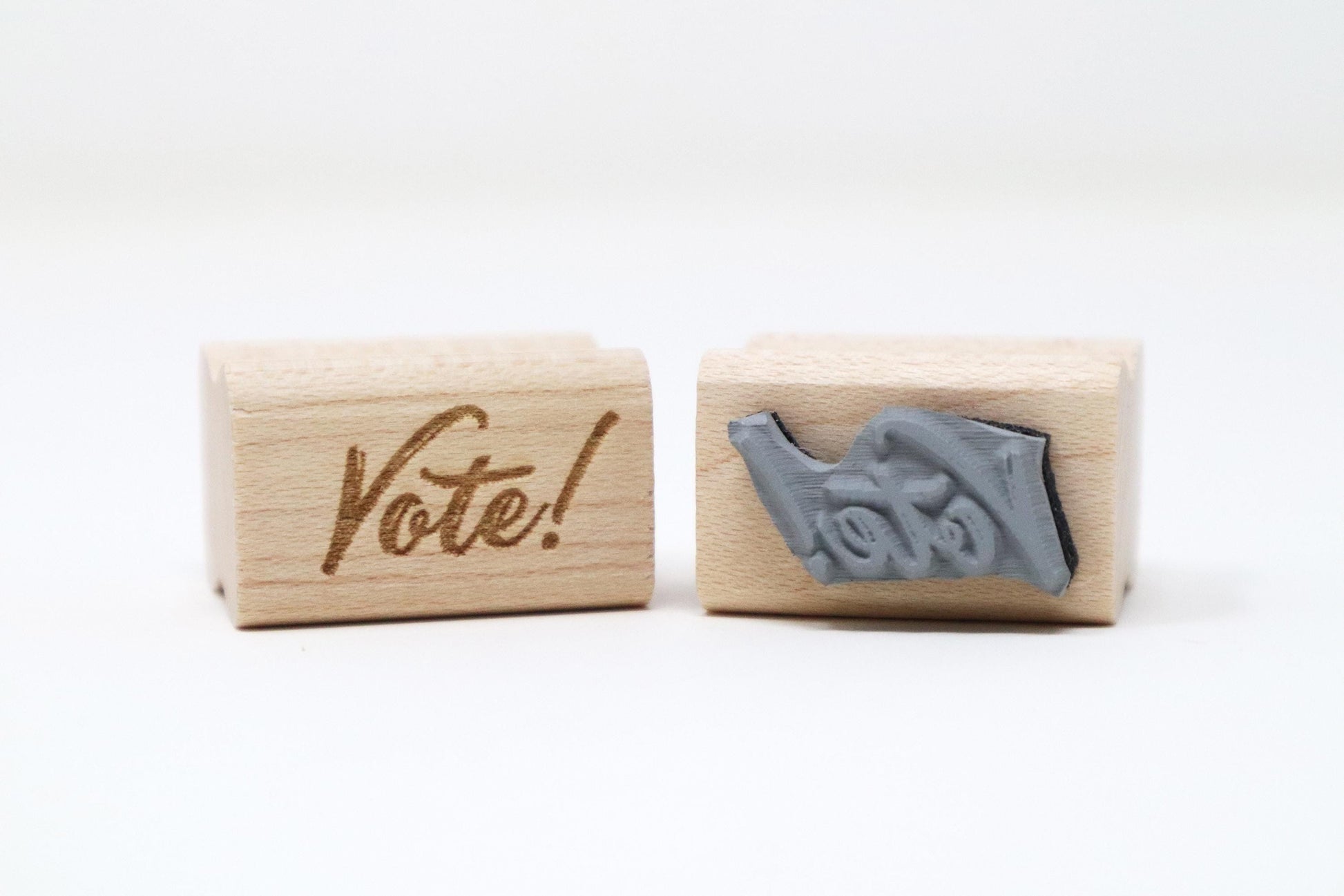 Mary Likes Postcards Tiny "Vote" rubber stamps! Perfect for Postcards to Voters and other get out the vote campaigns.