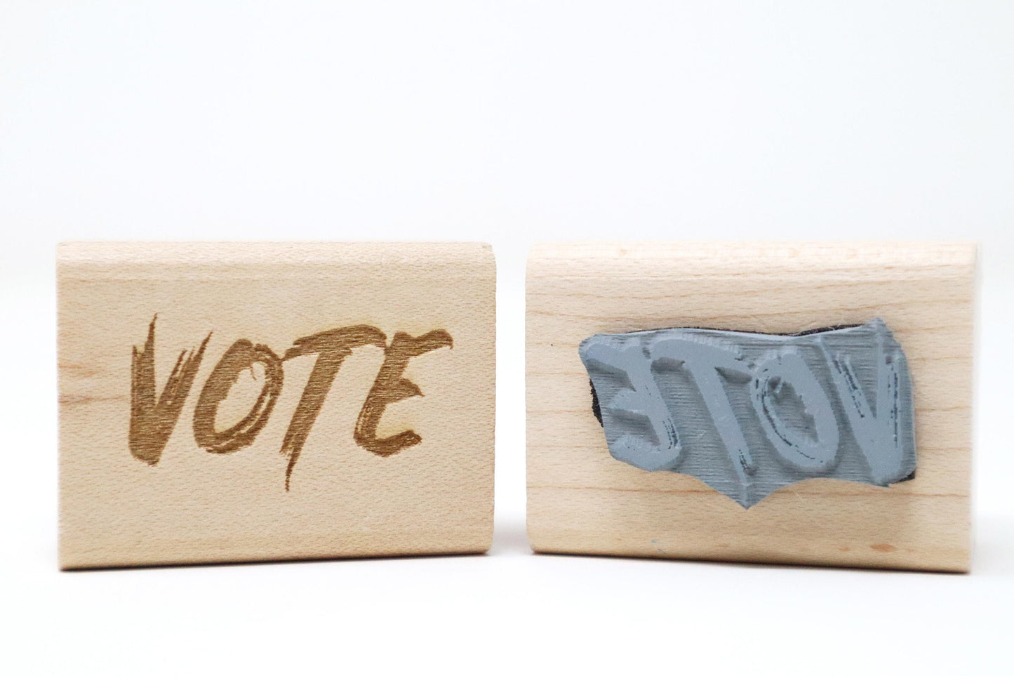 Mary Likes Postcards Tiny "Vote" rubber stamps! Perfect for Postcards to Voters and other get out the vote campaigns.