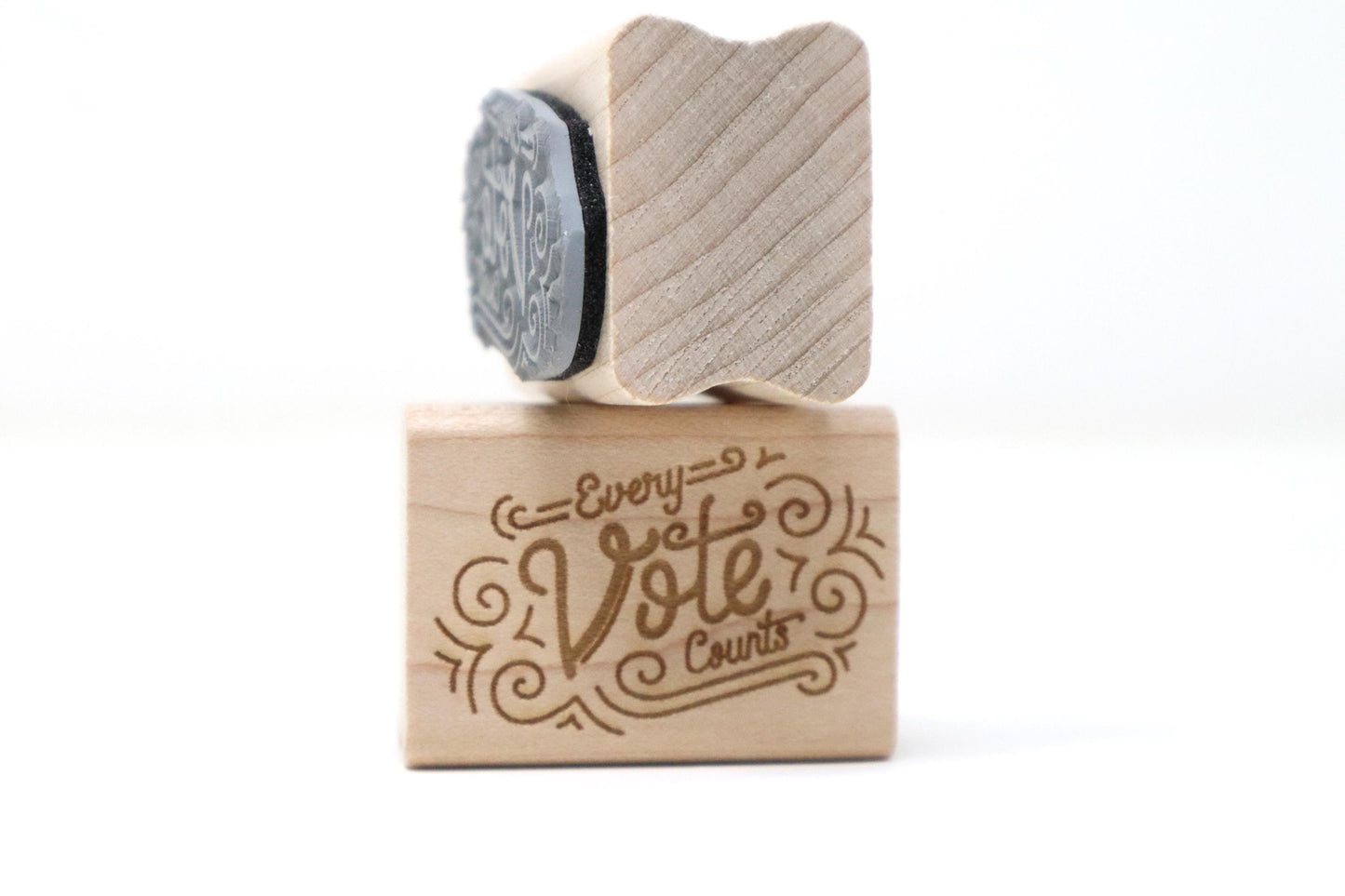 Mary Likes Postcards Every Vote Counts! A rubber stamp for your postcards and scrapbooking, perfect for writing to your reps or GOTV