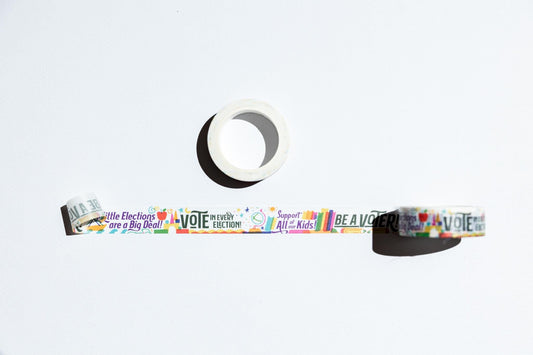 Mary Likes Postcards School Board Elections Postcards to Voters washi tape, perfect for decorating your get-out-the-vote postcards!