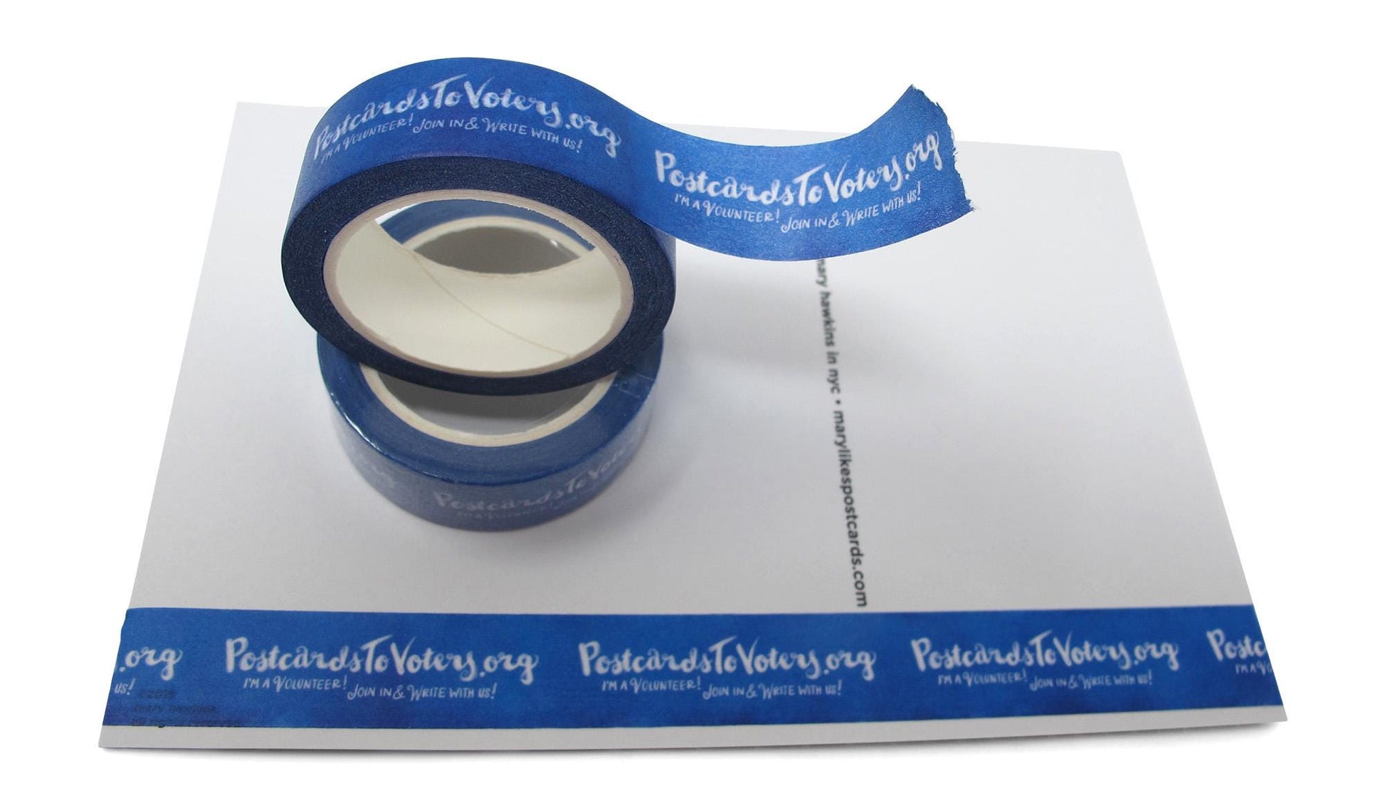 Mary Likes Postcards Just one washi tape roll, perfect for decorating Postcards to Voters or other get out the vote writing campaigns