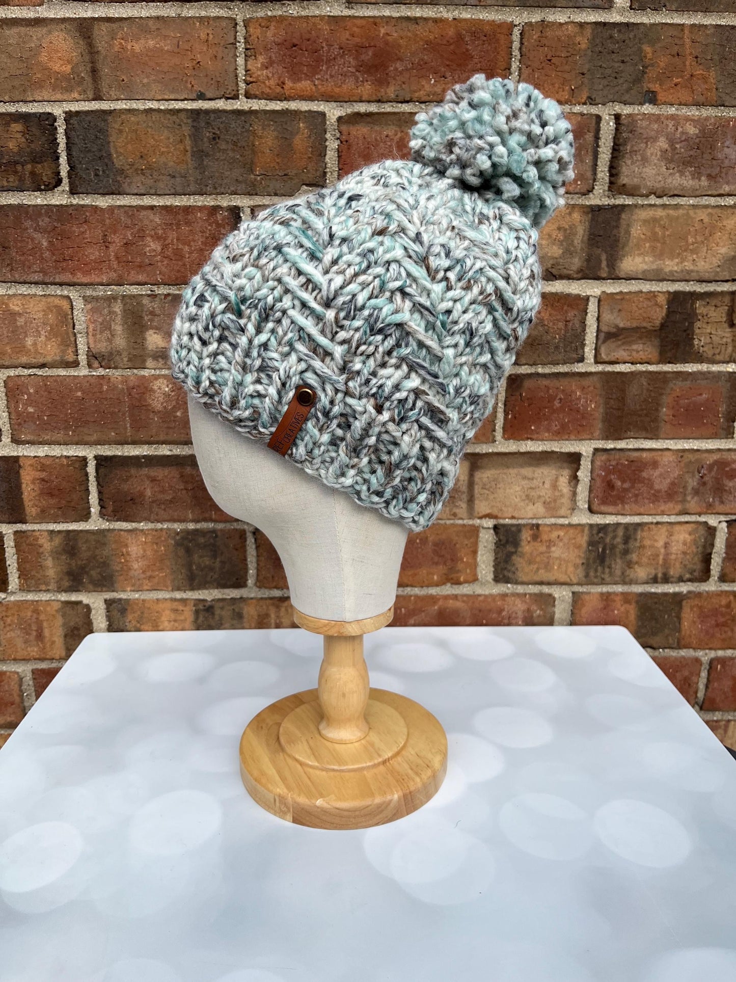 Seagreen Knit Hat - Seaglass Hand Knit Hat