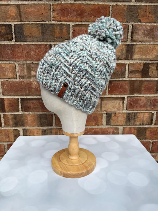Seagreen Knit Hat - Seaglass Hand Knit Hat
