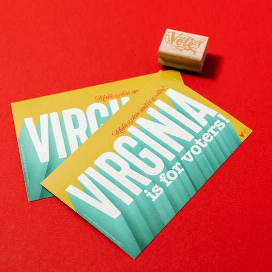 Mary Likes Postcards 50 Vote Postcards! "Virginia is for Voters!". Perfect for Postcards to Voters and increasing turnout in local elections